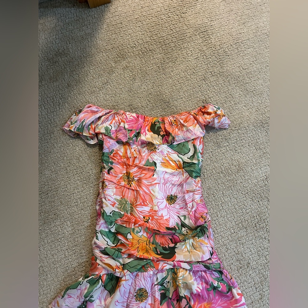 Hello Molly Pink and Orange Floral Dress